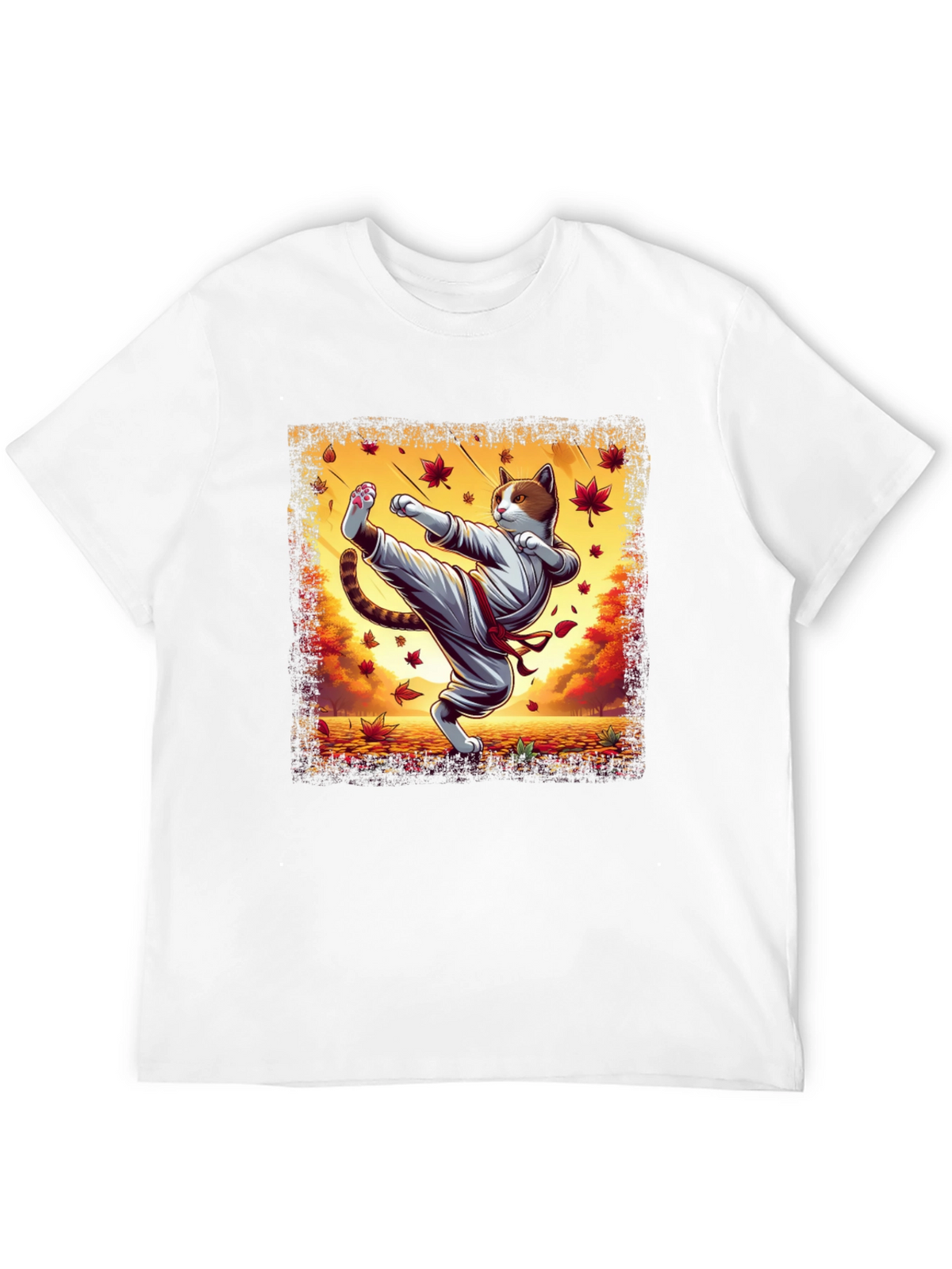 Karate Cat T-Shirt - Martial Arts Kitten Tee