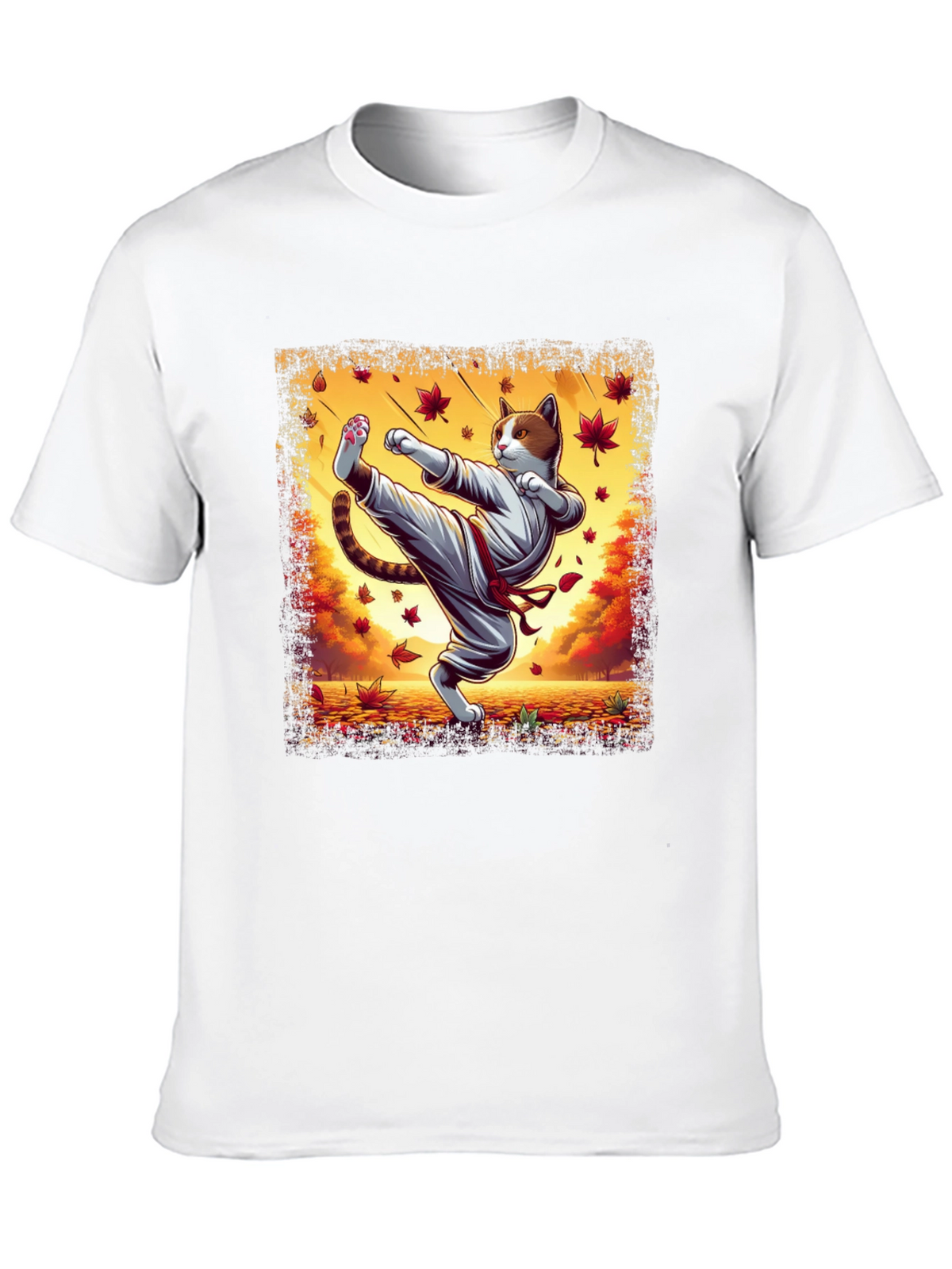Karate Cat T-Shirt - Martial Arts Kitten Tee
