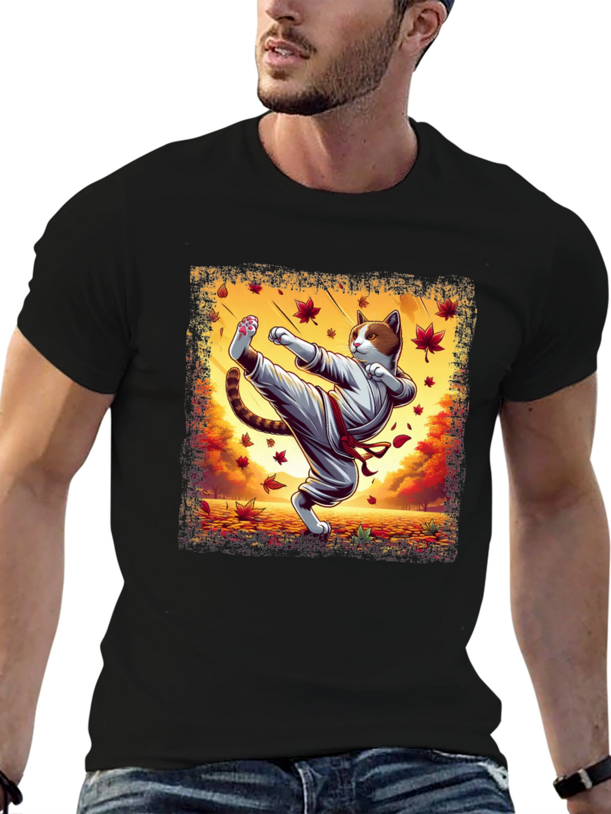 Karate Cat T-Shirt - Martial Arts Kitten Tee