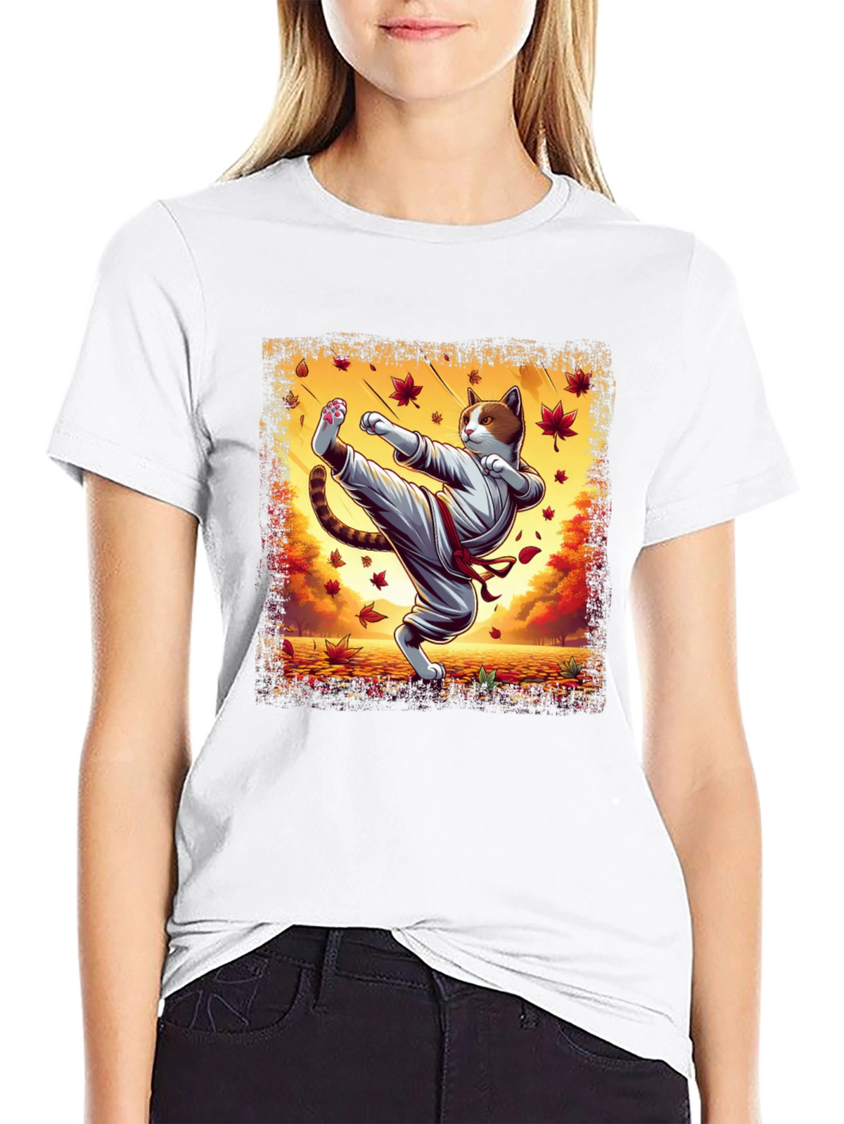 Karate Cat T-Shirt - Martial Arts Kitten Tee