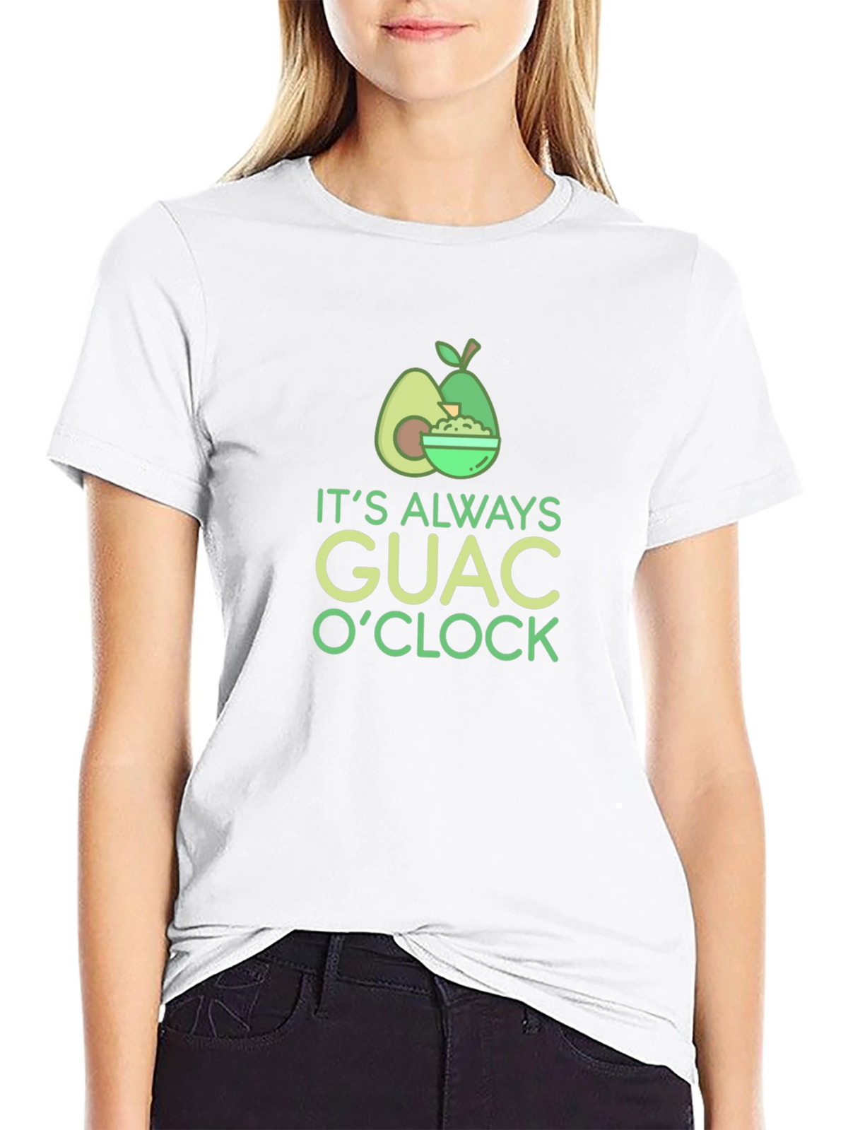 Its Always Guac OClock Black T-Shirt