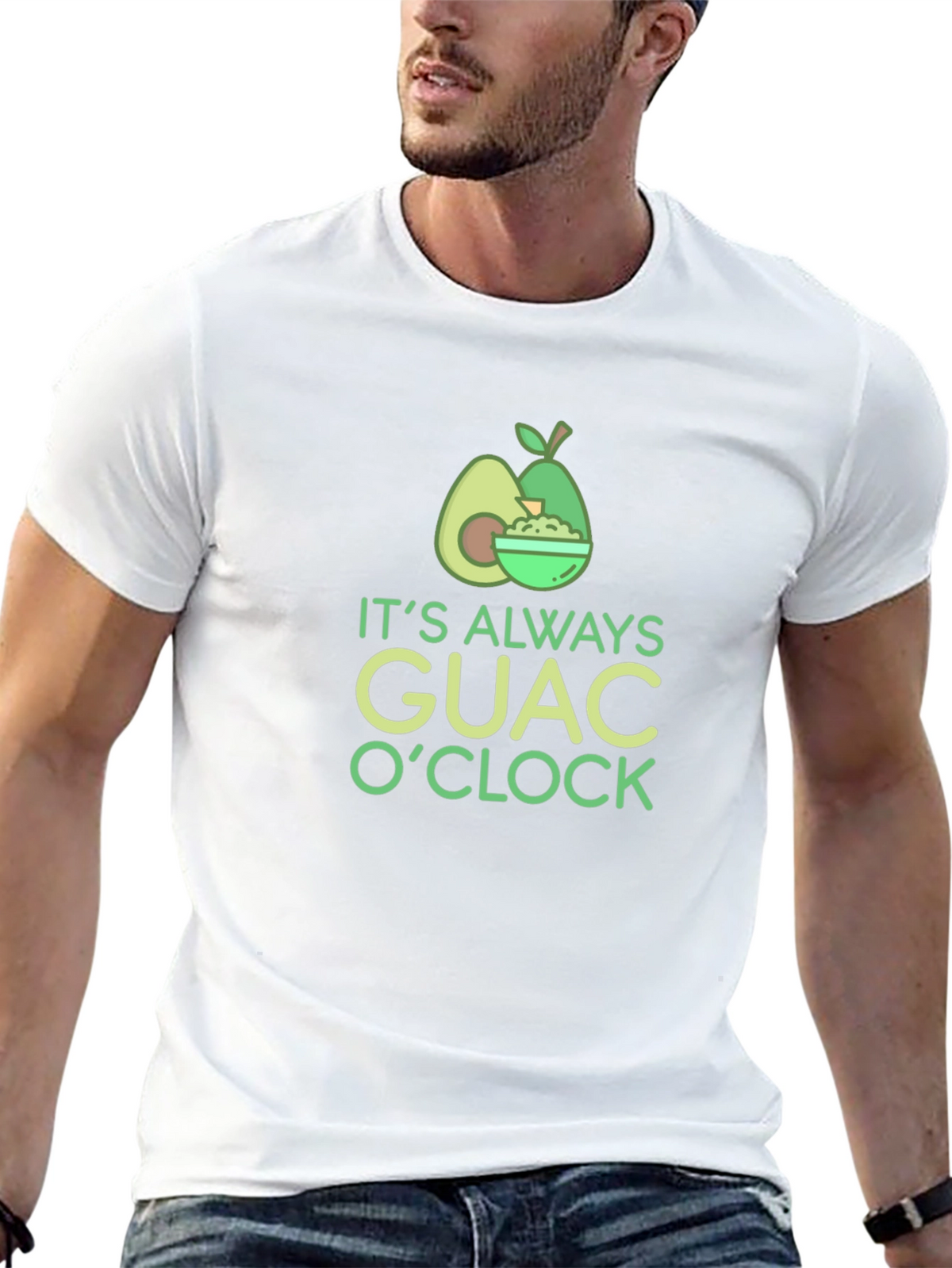 Its Always Guac OClock Black T-Shirt