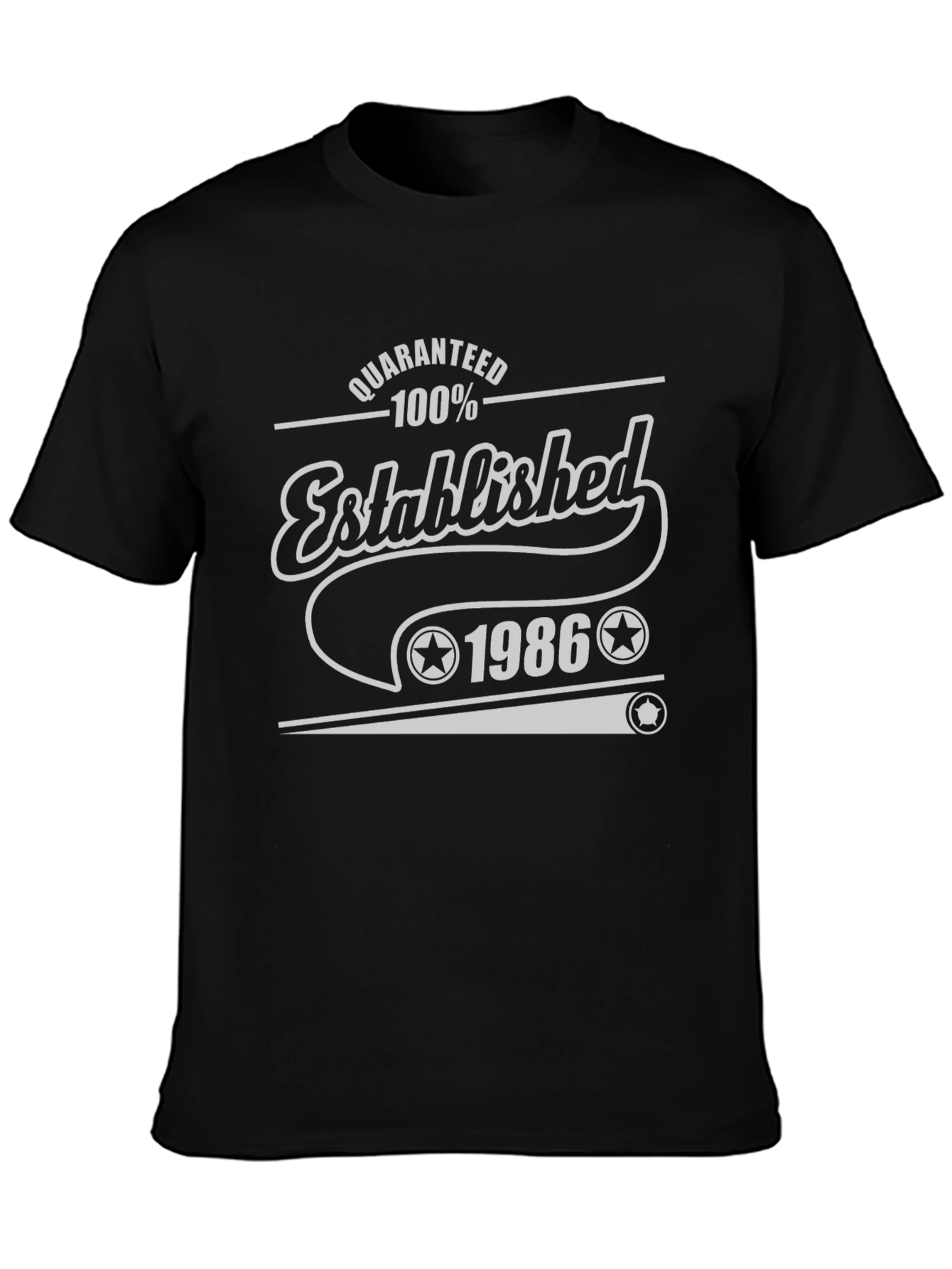 Established 1986 Black Graphic Tee