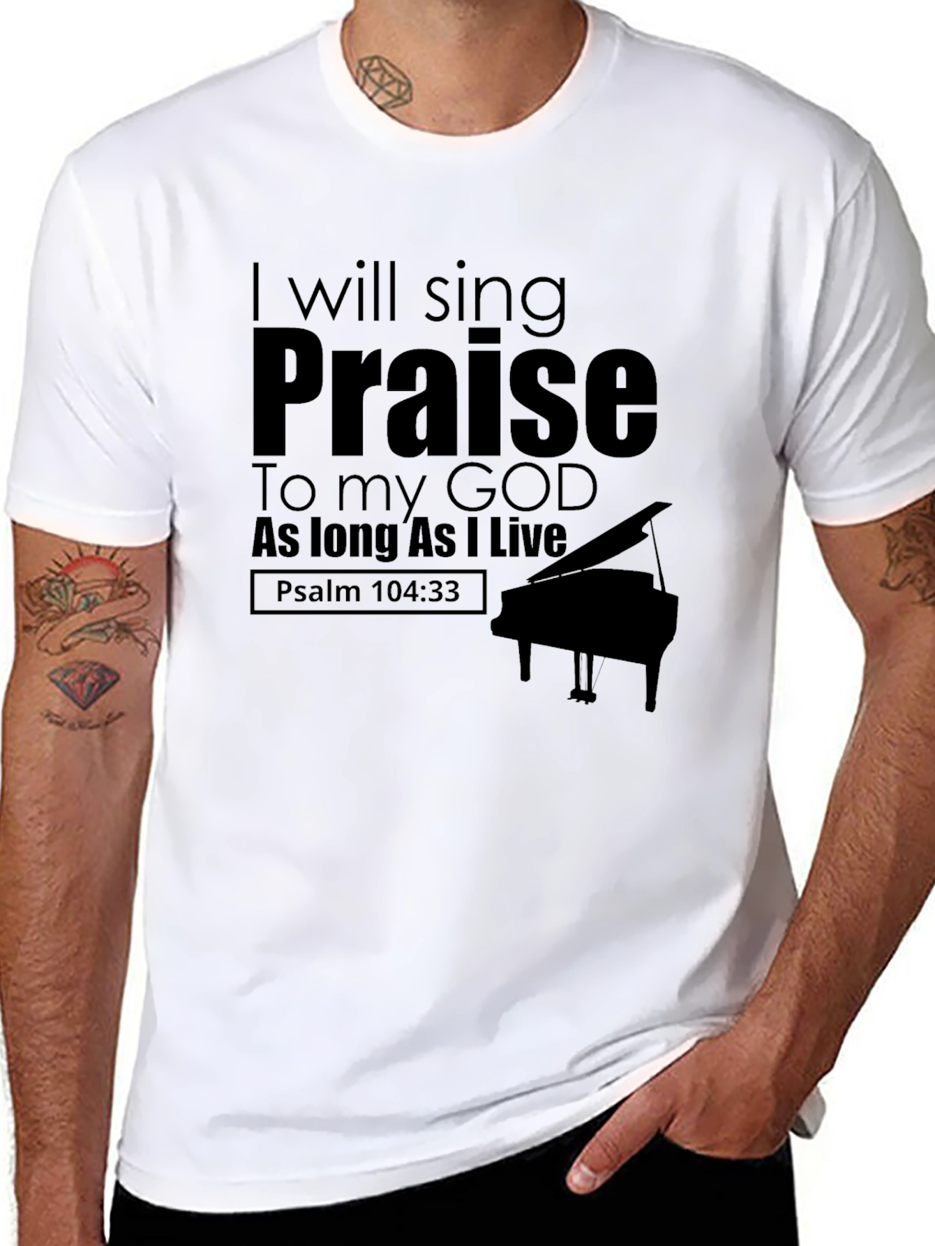 Sing Praise T-Shirt - Psalm 104:33 - Christian Apparel