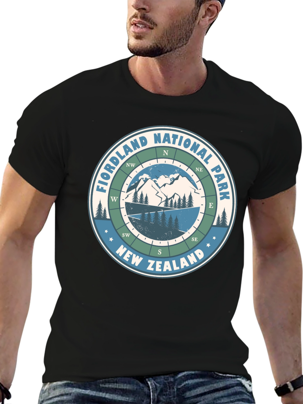 Fiordland National Park Compass T-Shirt