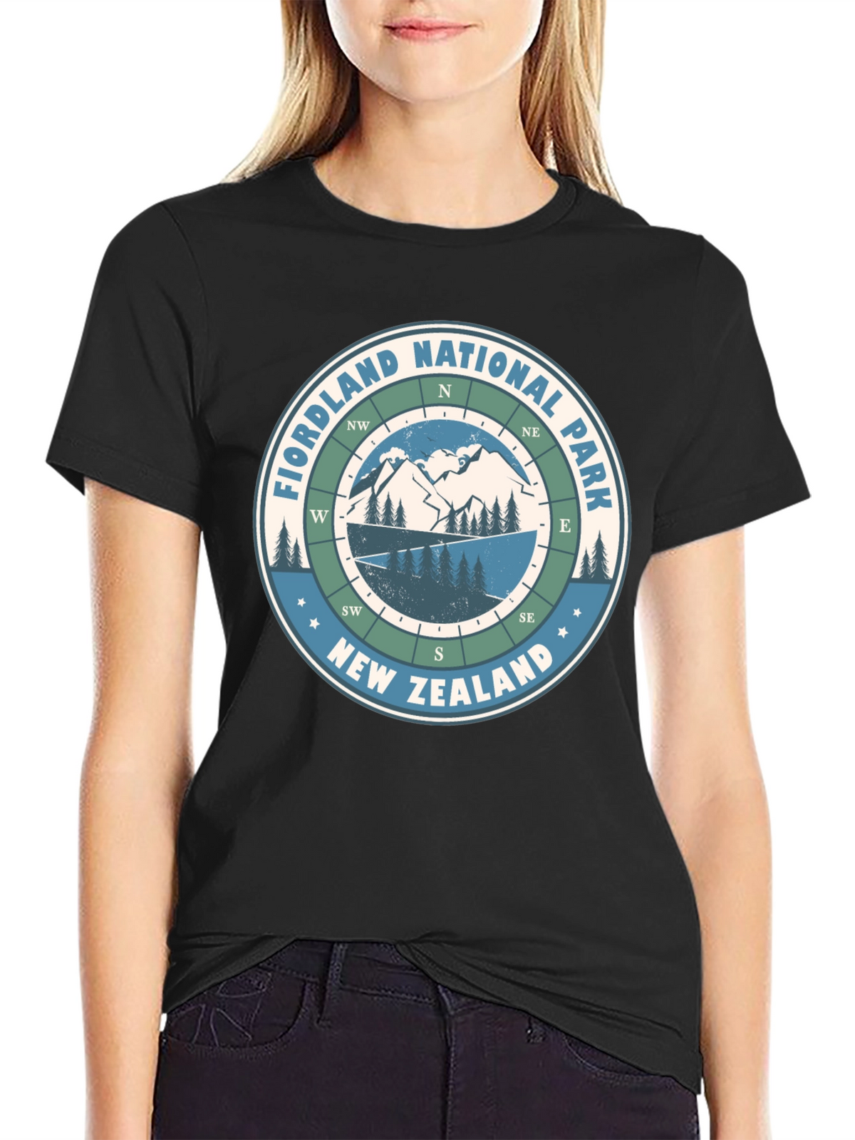 Fiordland National Park Compass T-Shirt