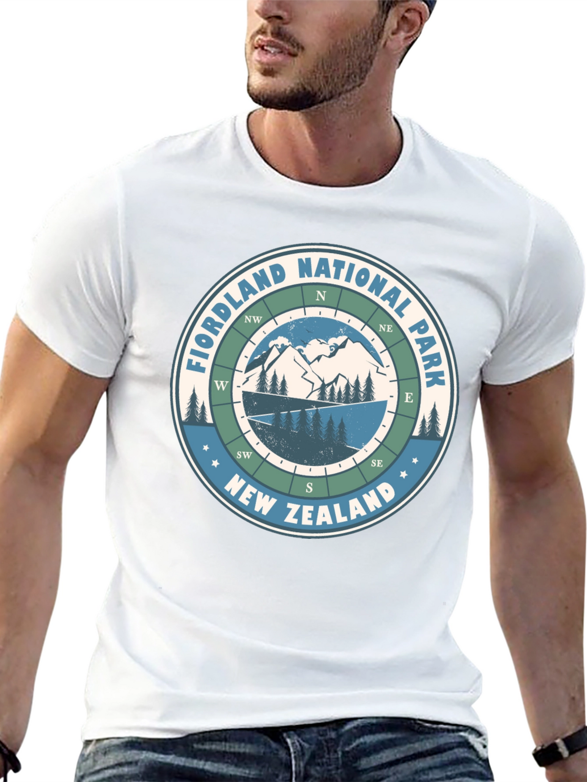 Fiordland National Park Compass T-Shirt
