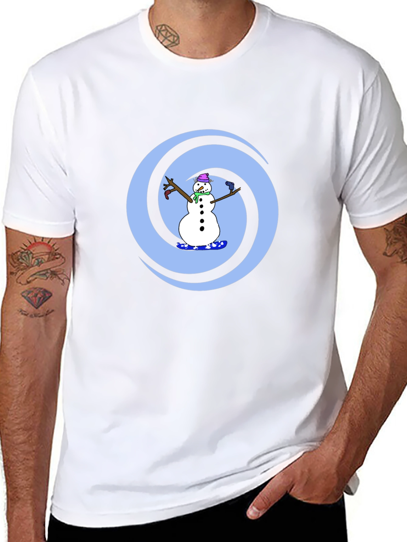 Snowman Swirl Graphic Tee