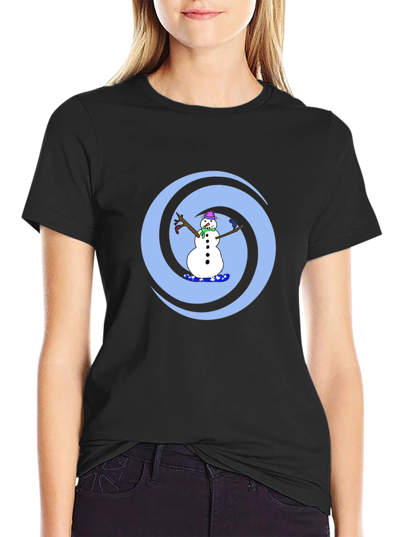 Snowman Swirl Graphic Tee