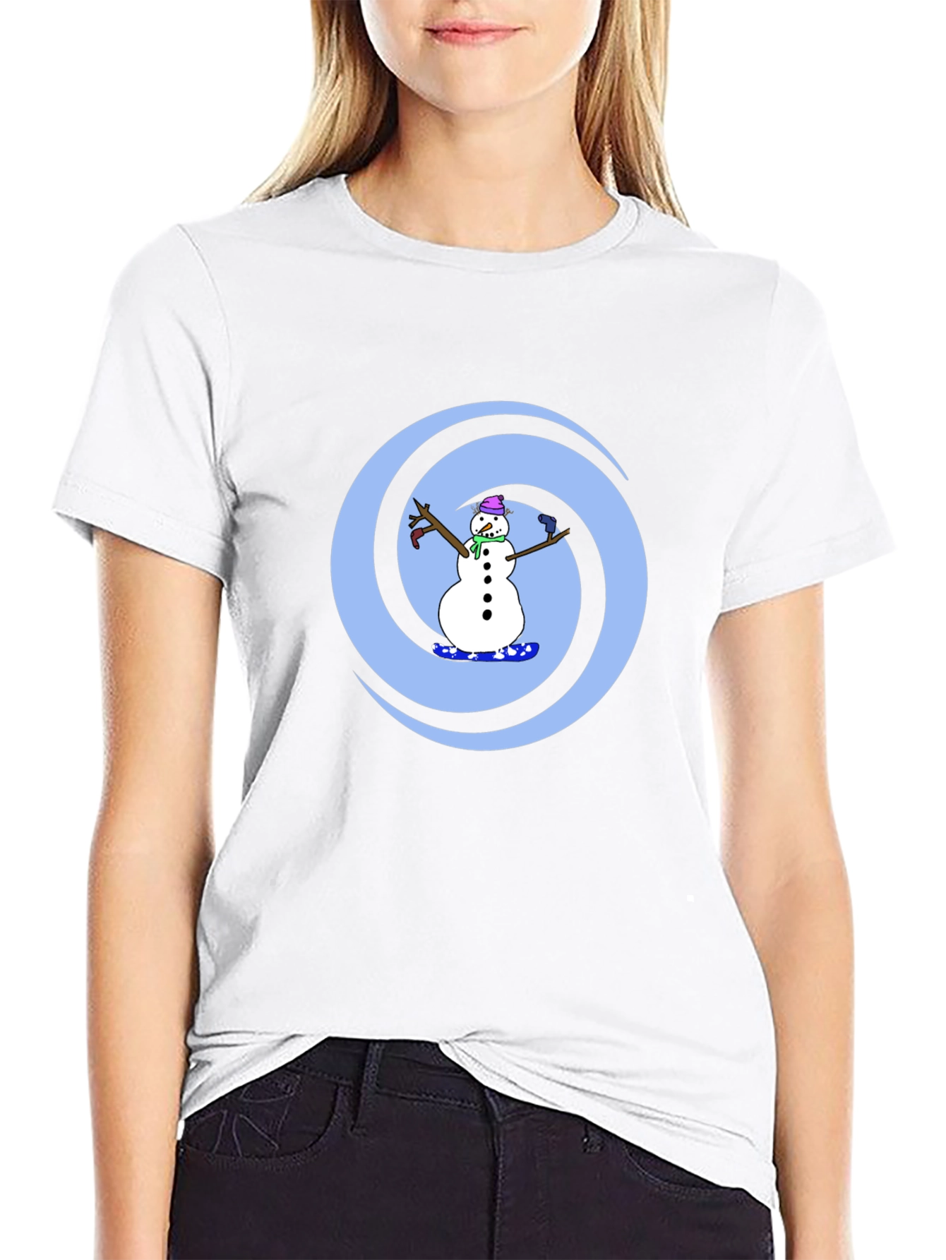 Snowman Swirl Graphic Tee