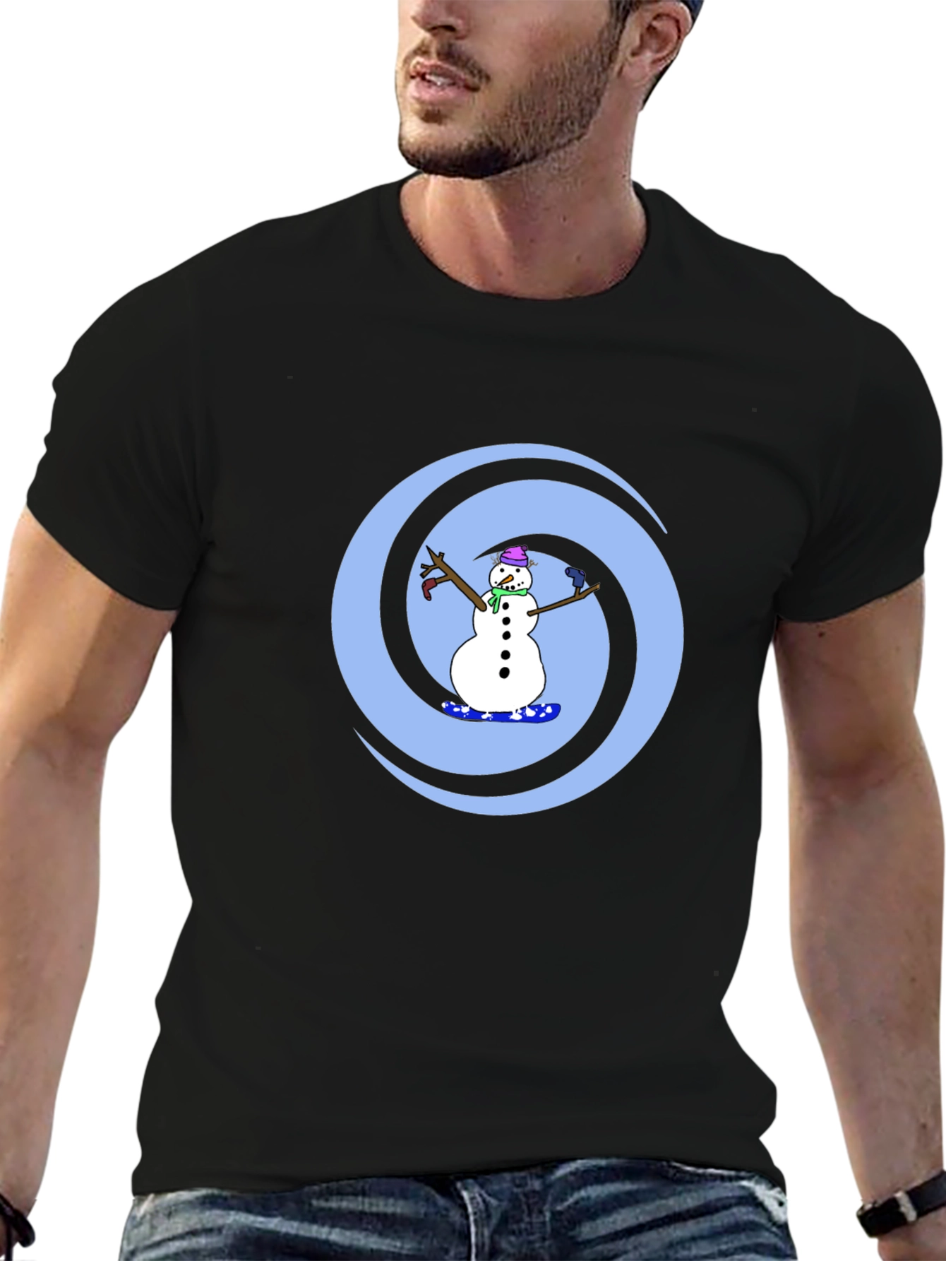 Snowman Swirl Graphic Tee