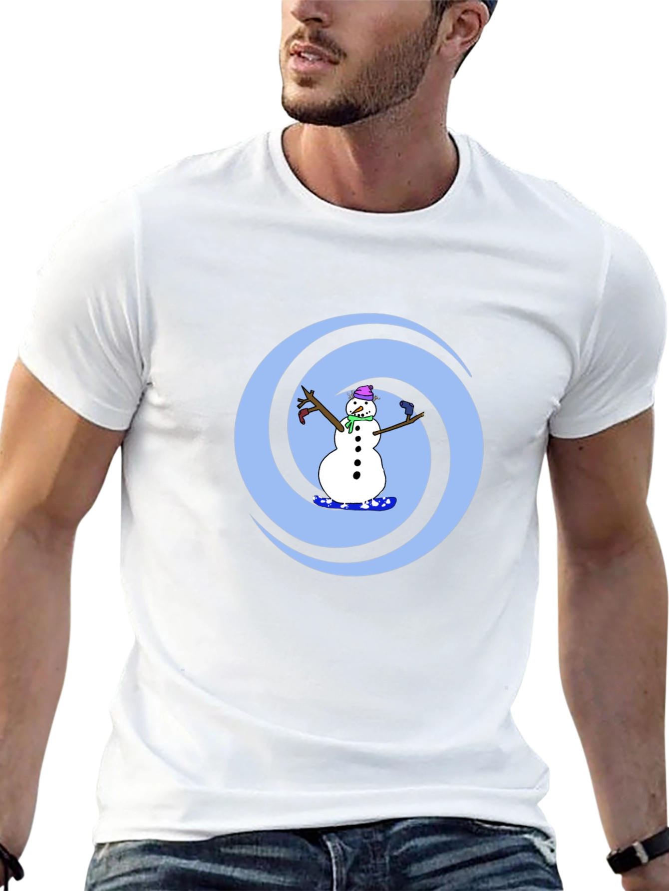 Snowman Swirl Graphic Tee