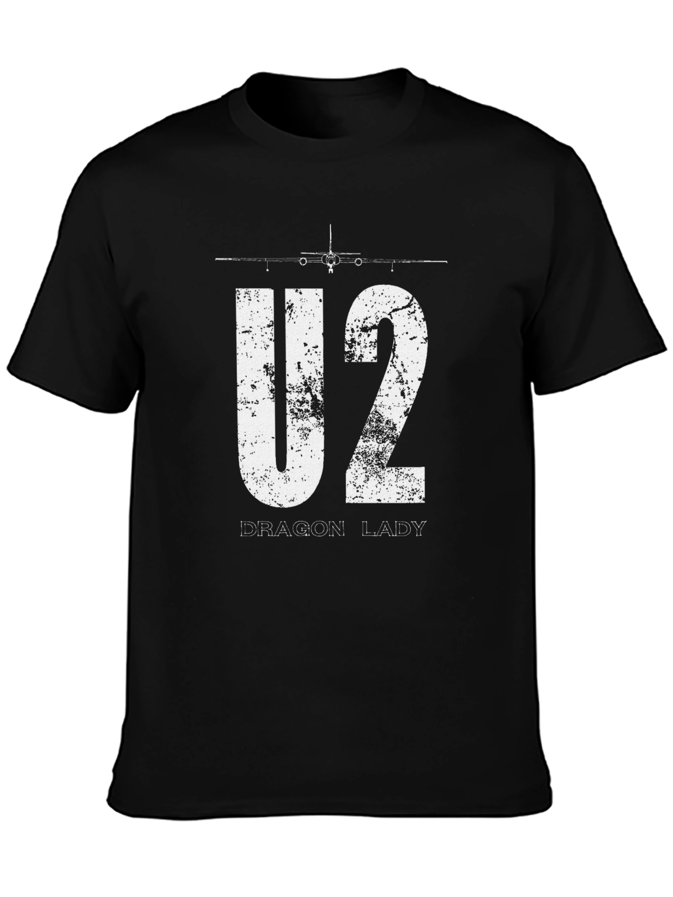 U2 Dragon Lady Graphic T-Shirt - Black Cotton Blend
