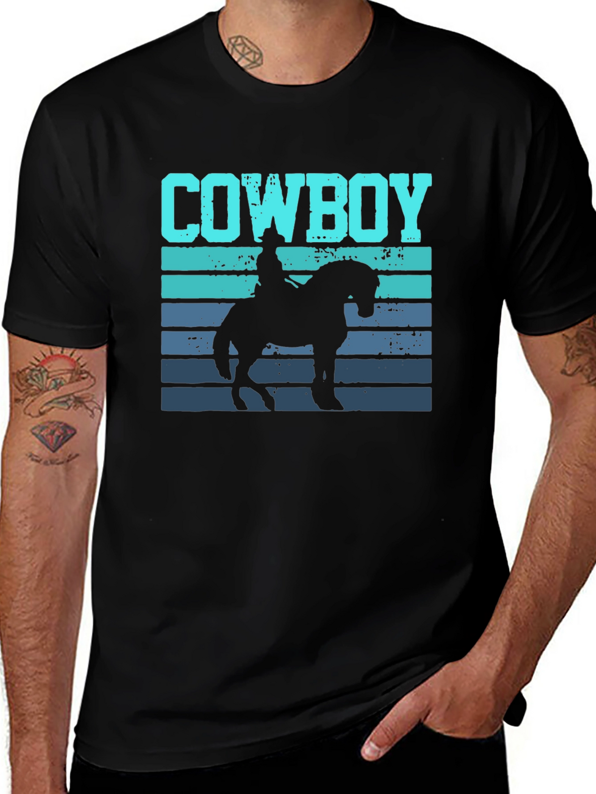 Cowboy Graphic T-Shirt - Western Style Tee