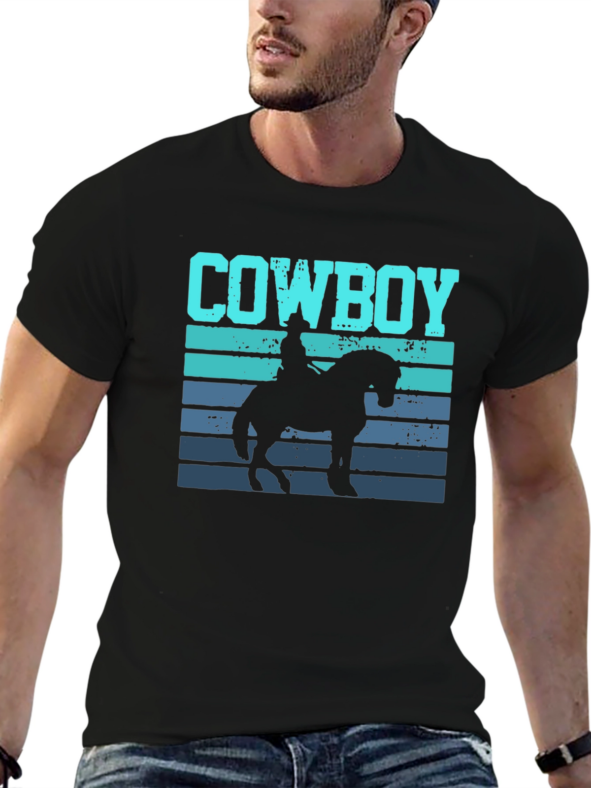 Cowboy Graphic T-Shirt - Western Style Tee