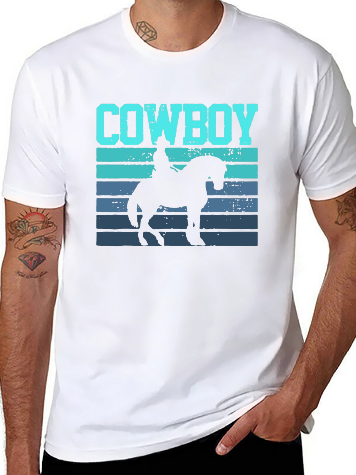 Cowboy Graphic T-Shirt - Western Style Tee
