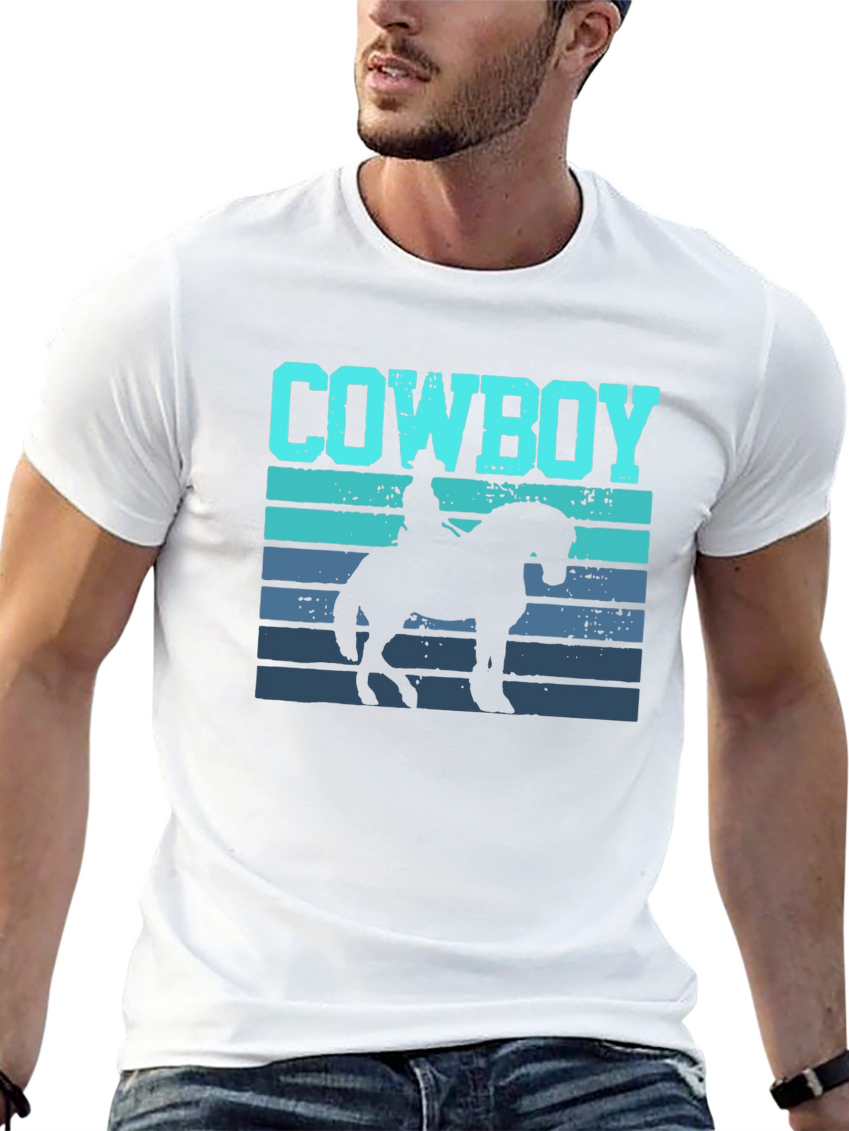 Cowboy Graphic T-Shirt - Western Style Tee
