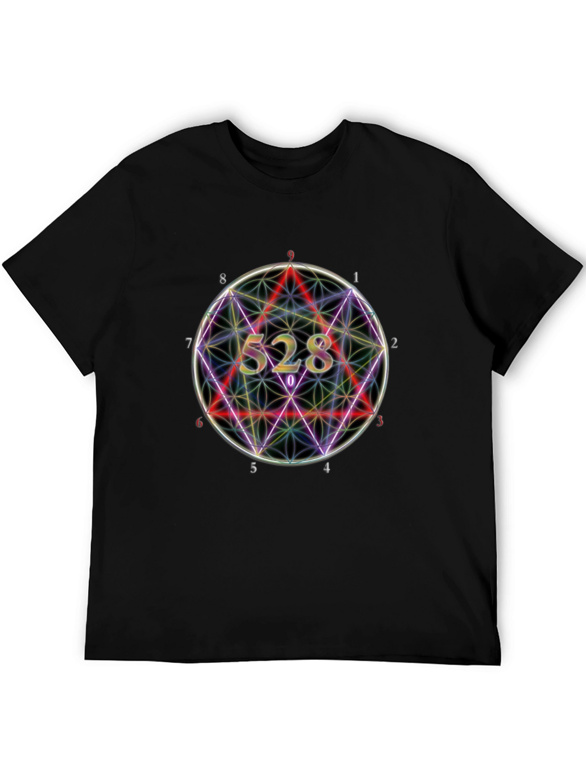 Geometric 528 Graphic Tee - Mens Black T-Shirt