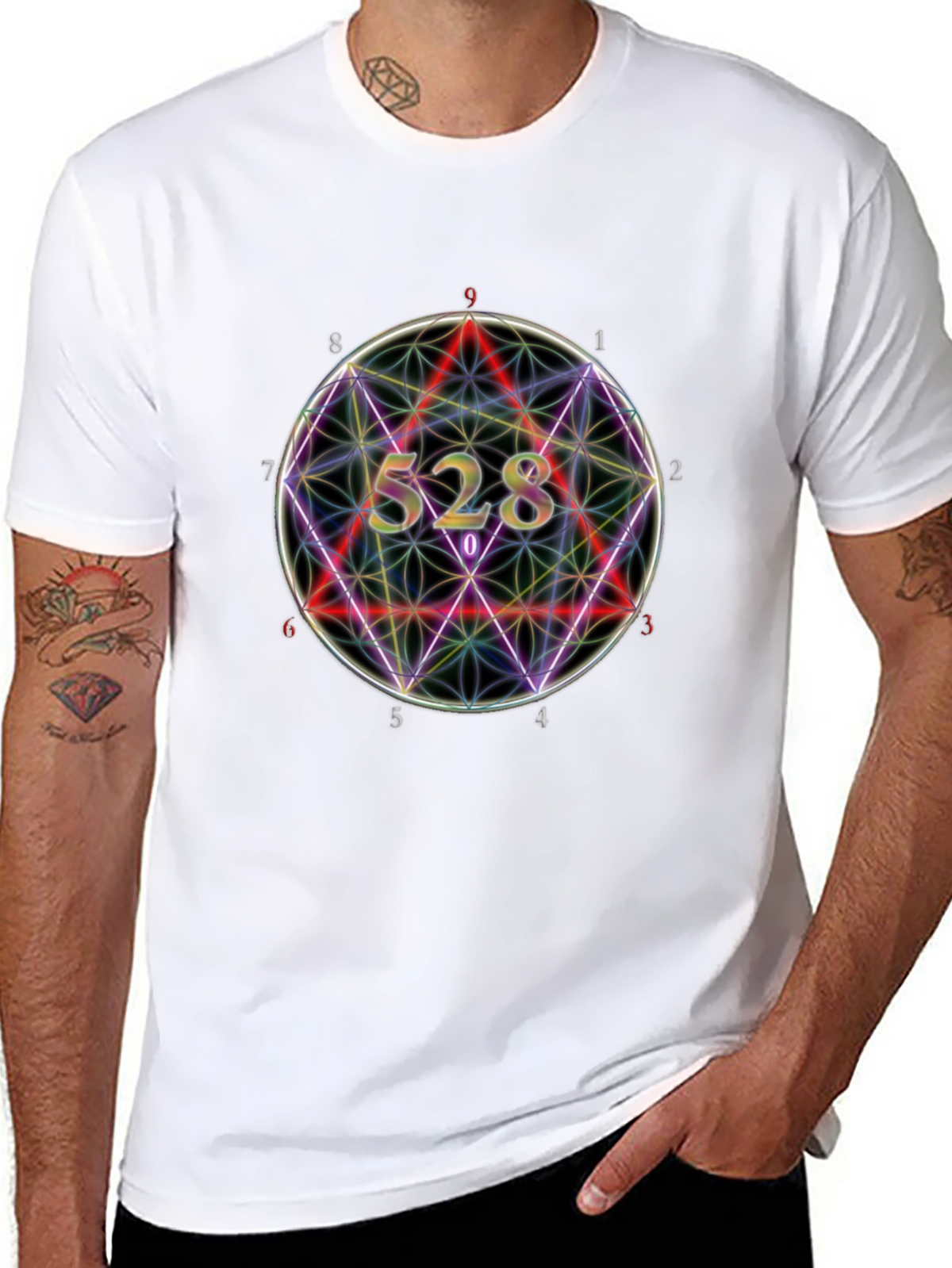 Geometric 528 Graphic Tee - Mens Black T-Shirt