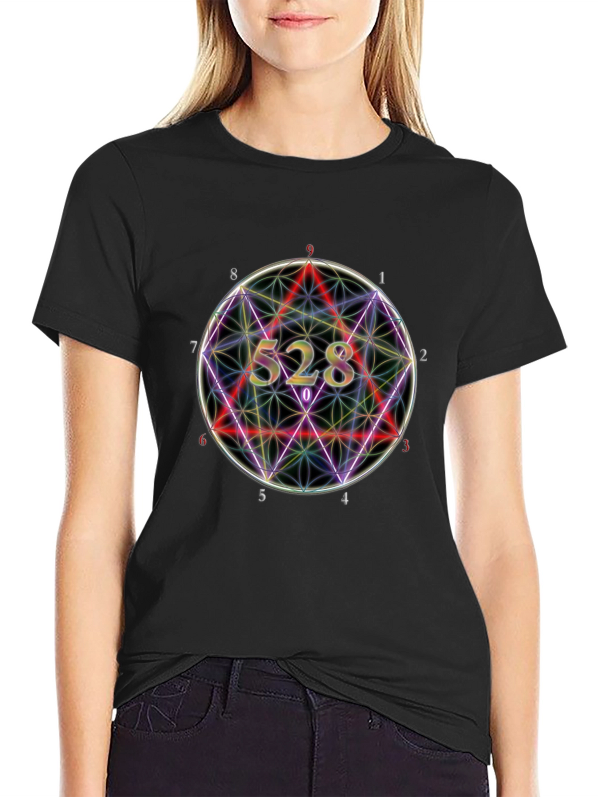 Geometric 528 Graphic Tee - Mens Black T-Shirt