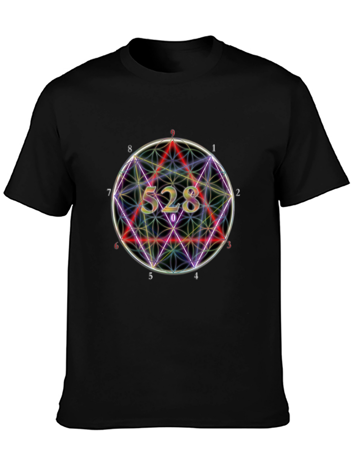Geometric 528 Graphic Tee - Mens Black T-Shirt
