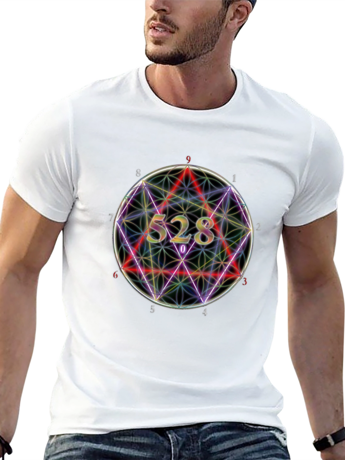 Geometric 528 Graphic Tee - Mens Black T-Shirt