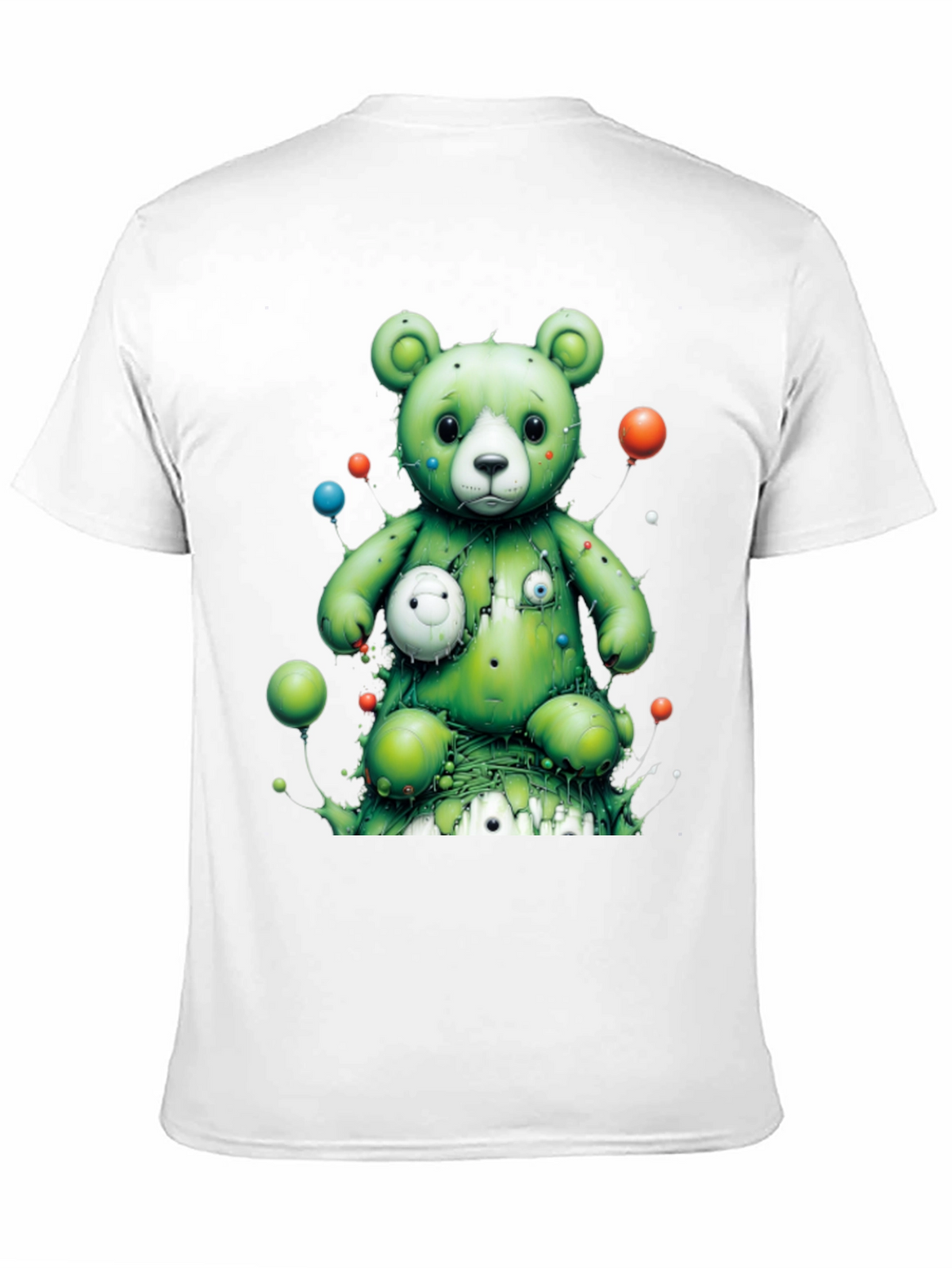 Unique Green Bear Graphic T-Shirt