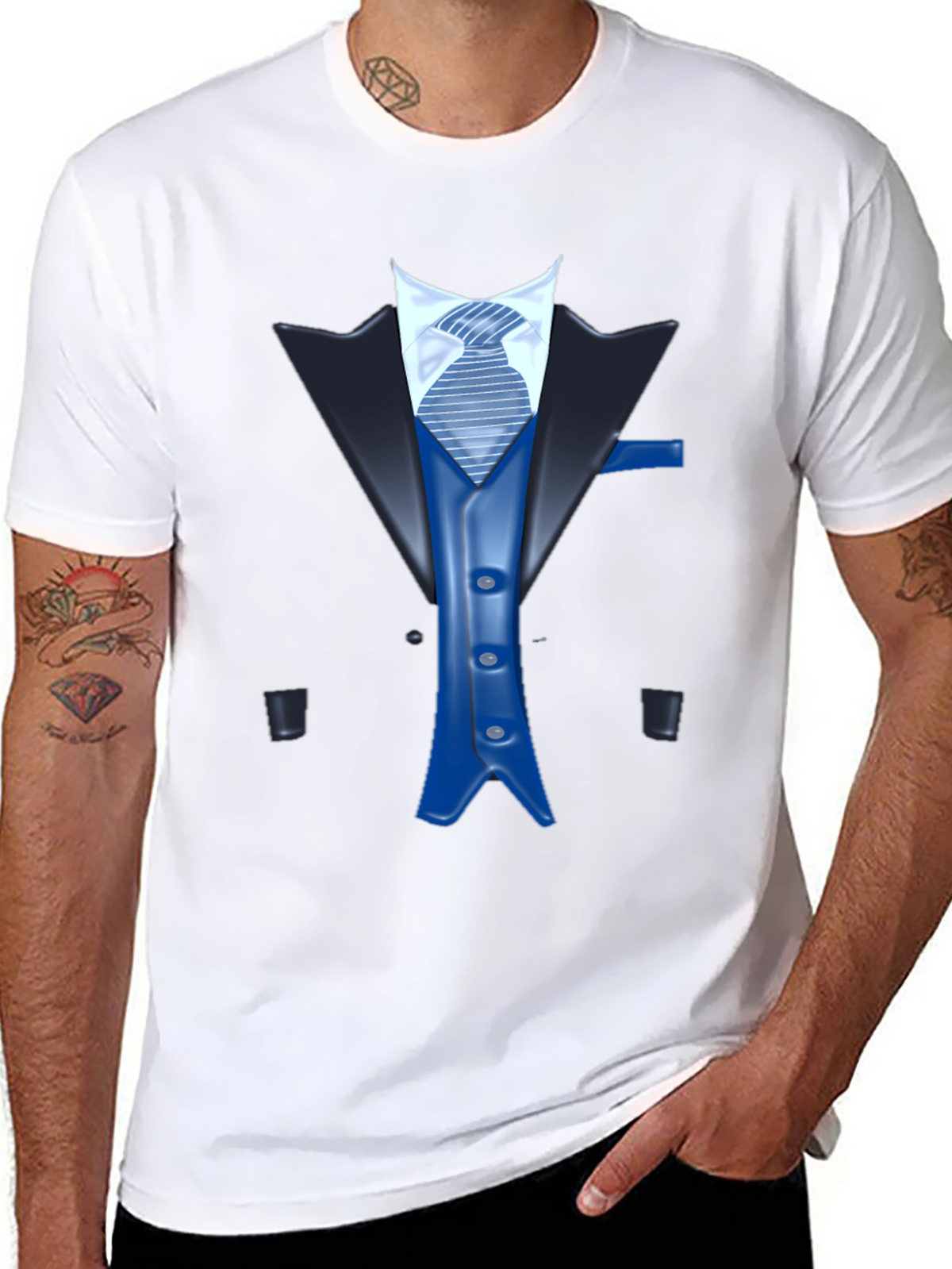 Tuxedo Graphic T-Shirt - Novelty Formal Wear Tee