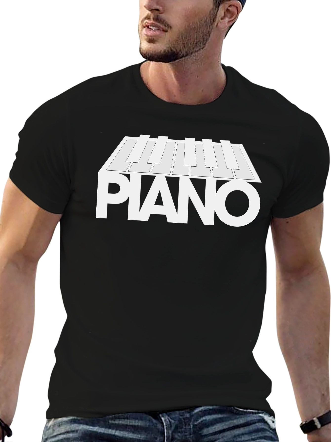 Piano Keys Graphic Tee - Music Lovers T-Shirt