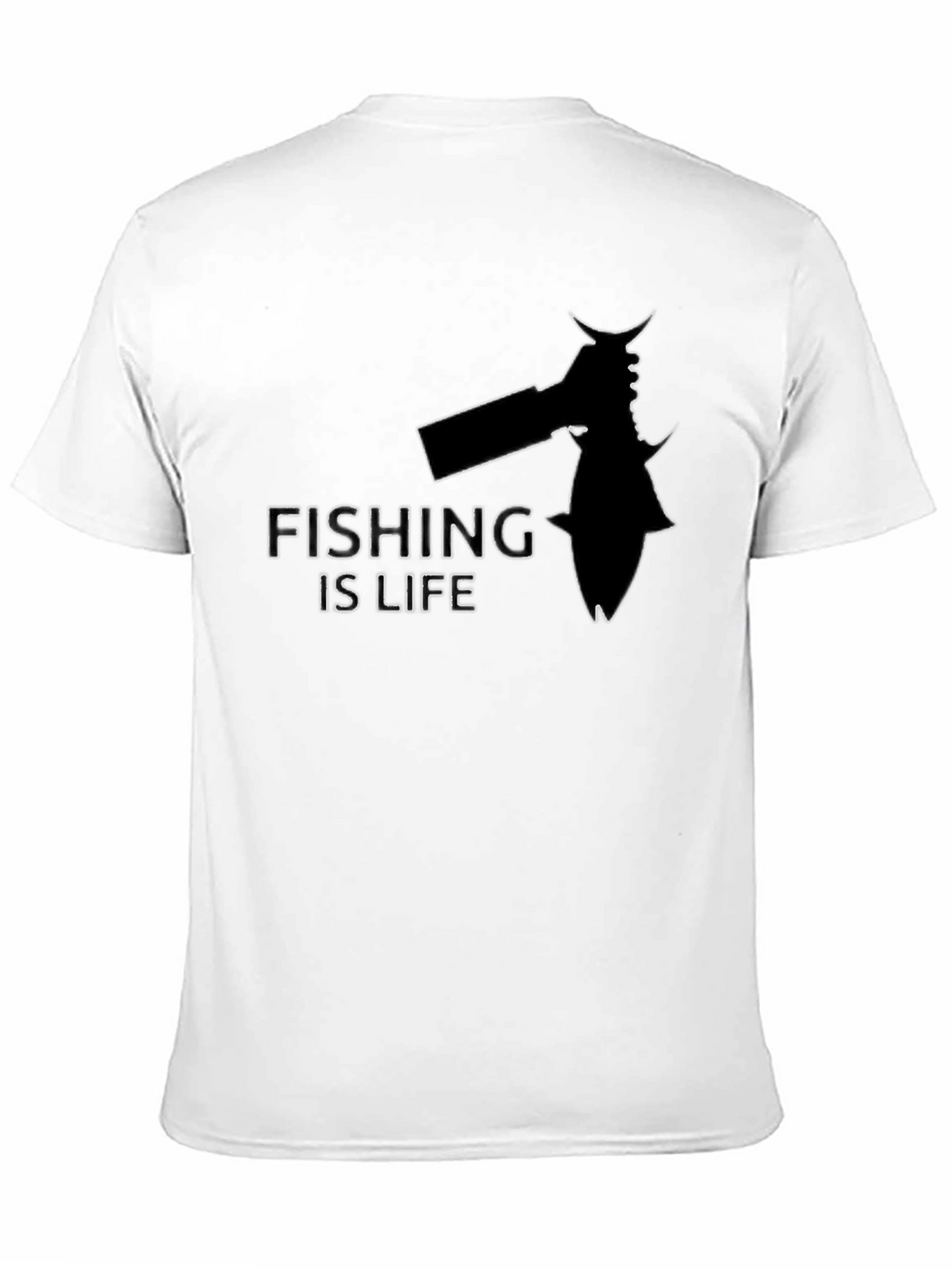 Fishing is Life Graphic Tee - Black