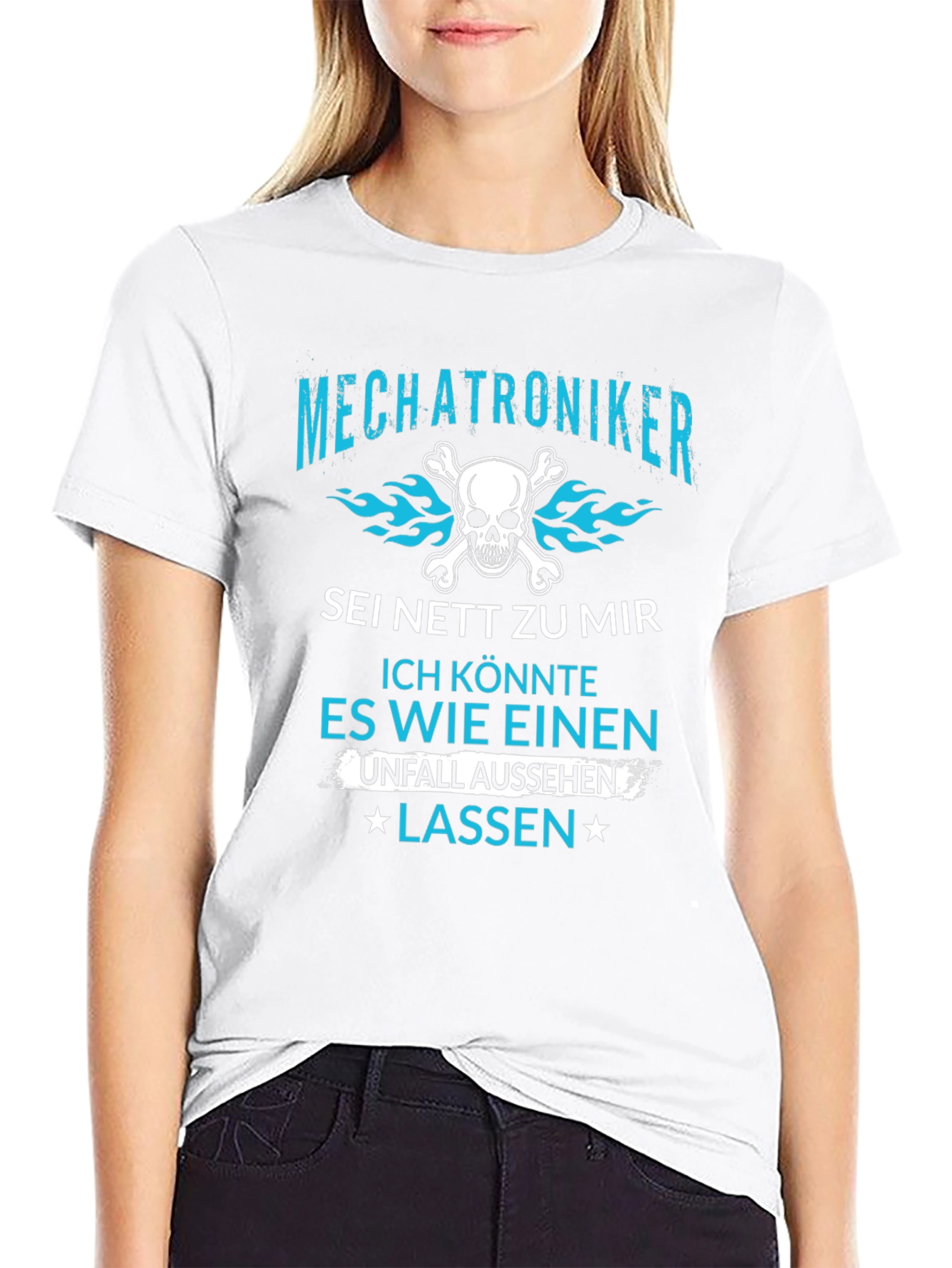 Mechatroniker Skull Graphic T-Shirt