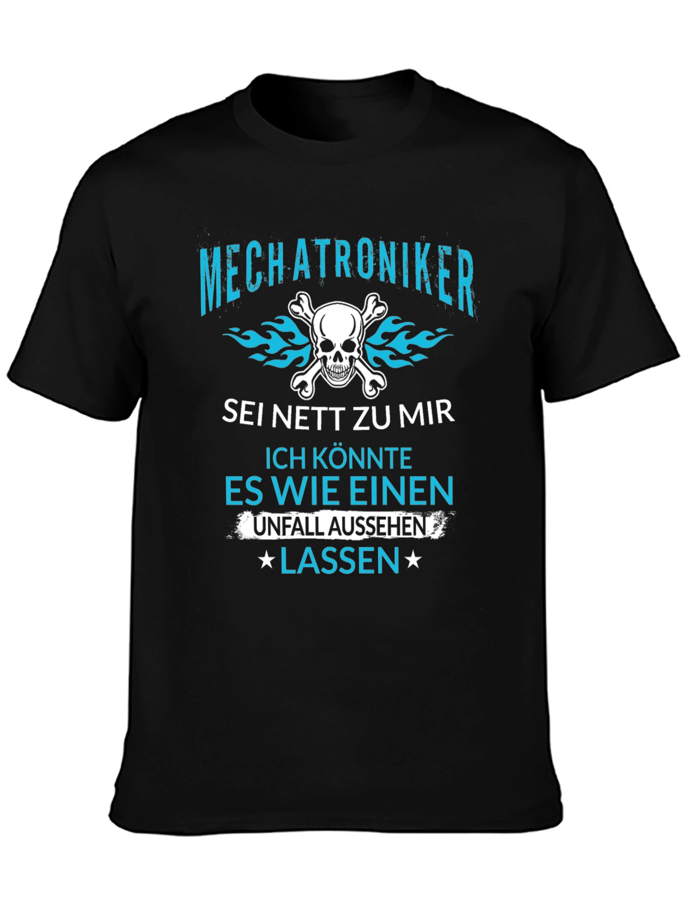 Mechatroniker Skull Graphic T-Shirt