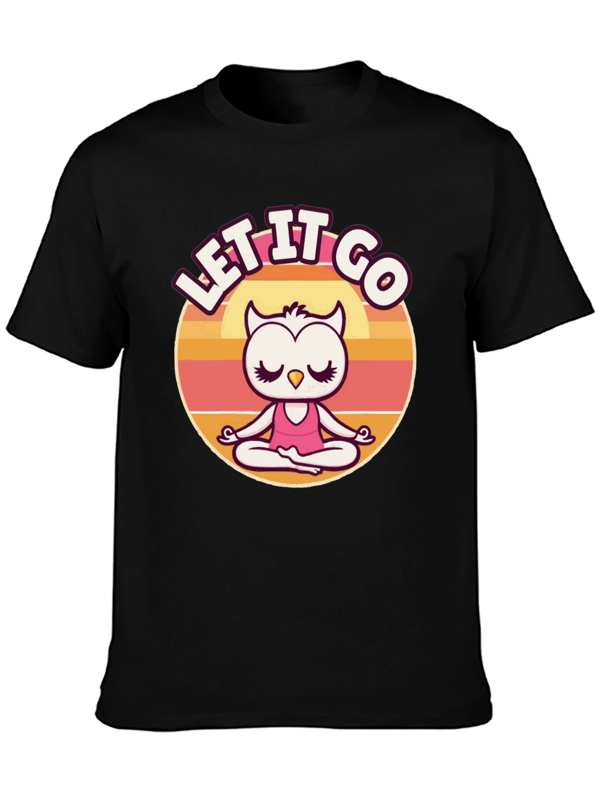 Let it Go Owl Meditation Graphic Tee