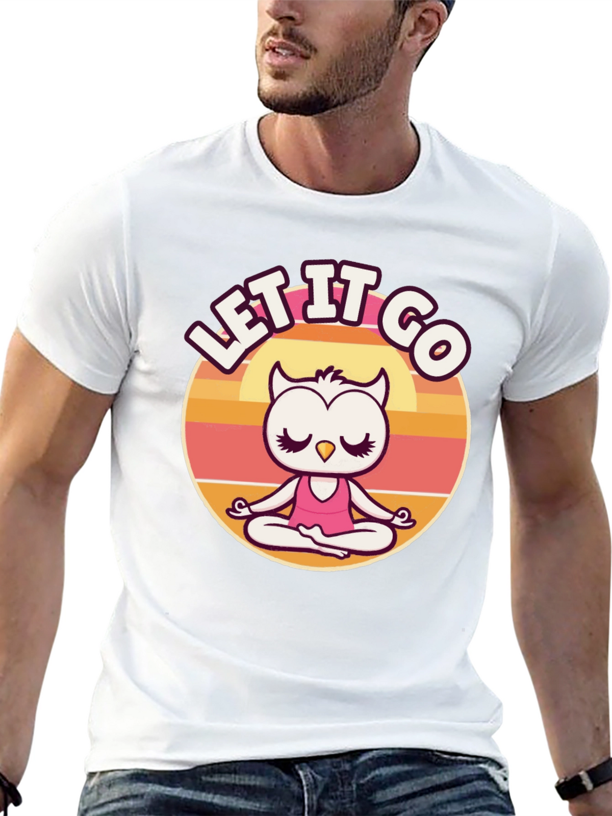 Let it Go Owl Meditation Graphic Tee