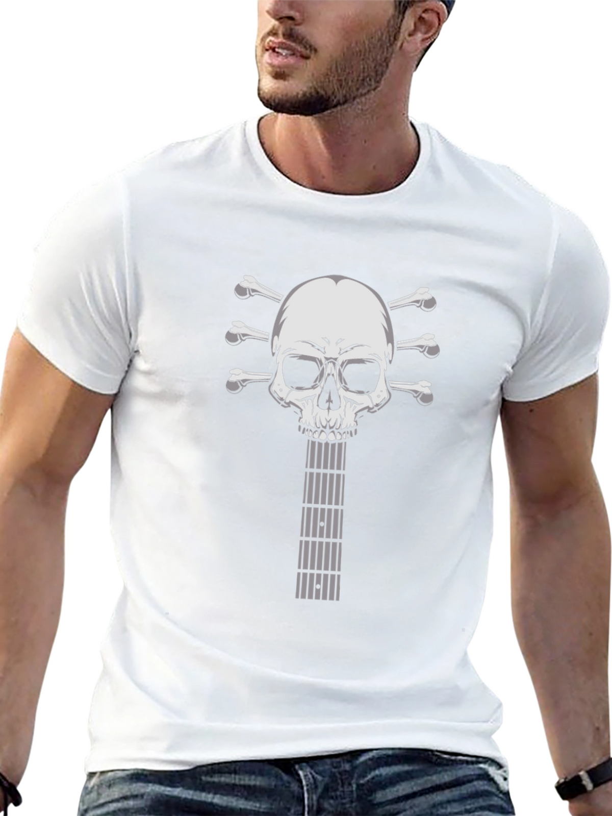 Skull Guitar Black T-Shirt