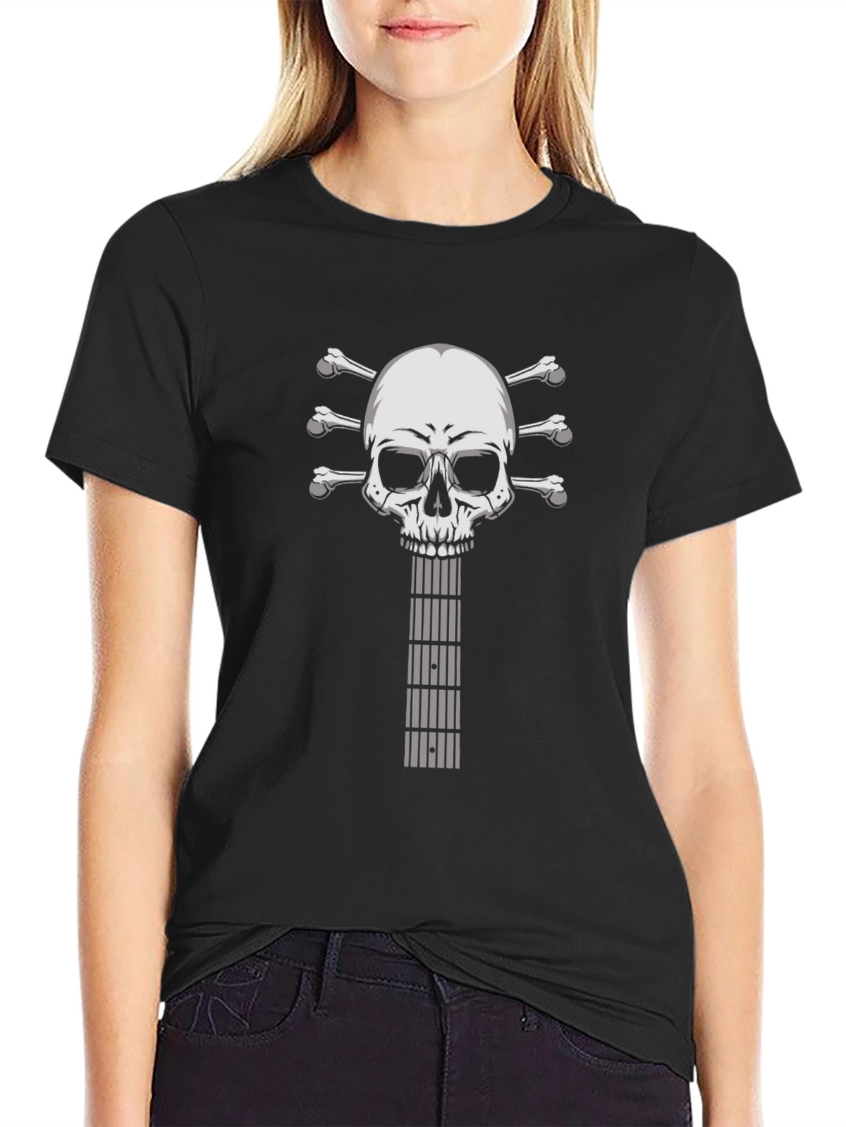 Skull Guitar Black T-Shirt