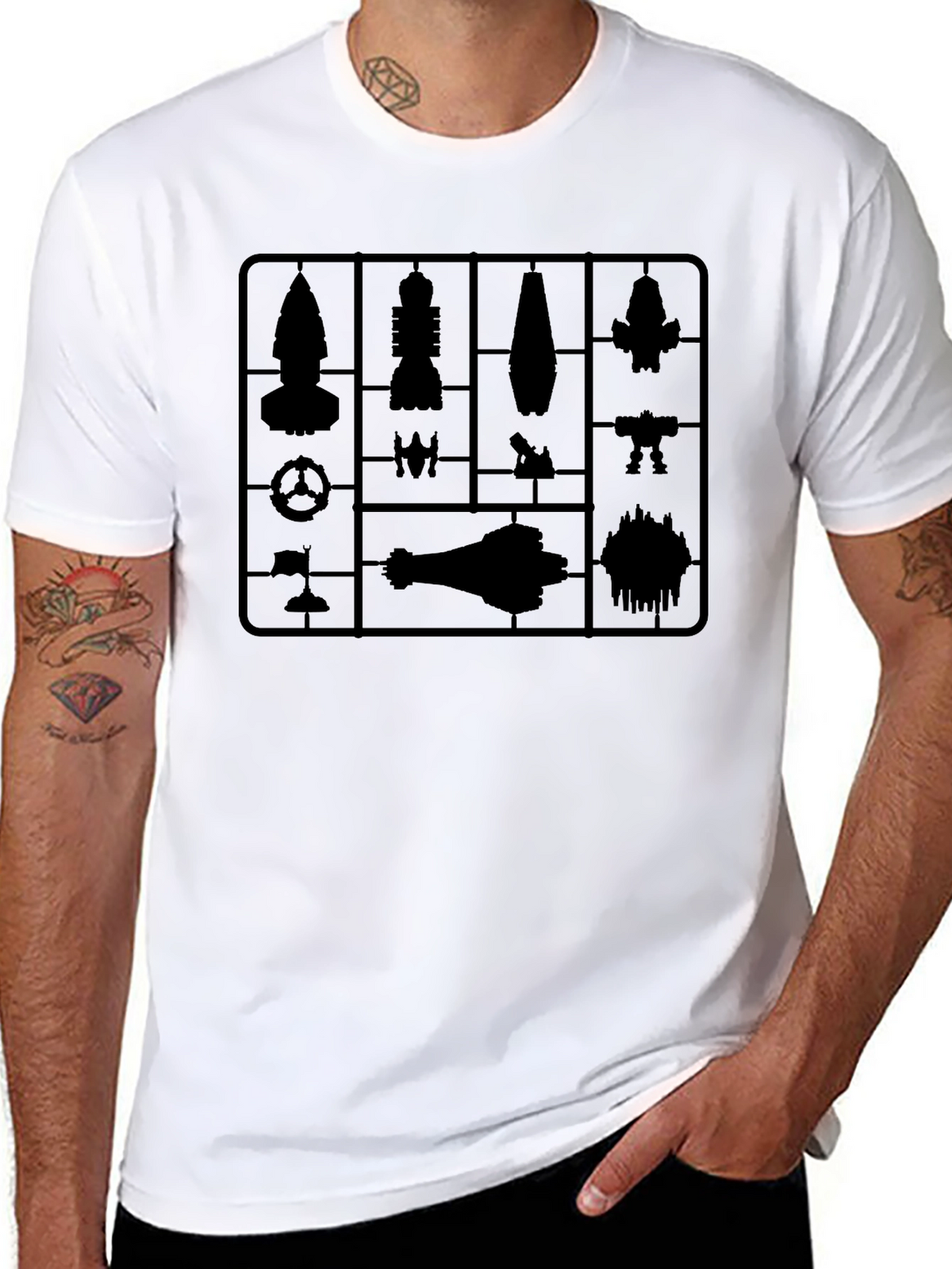 Model Kit Tee - Black Graphic T-Shirt