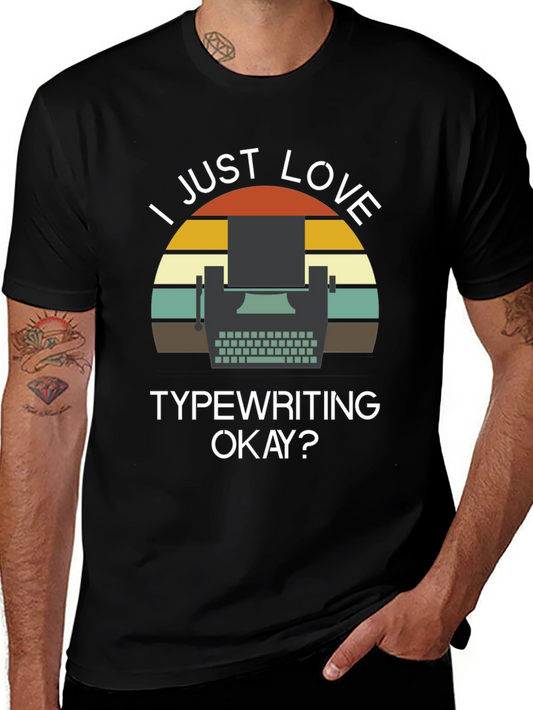 Typewriting Retro Sunset Tee - Writers Gift