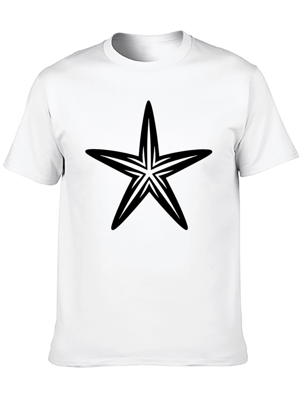Bold Star Design Black T-Shirt