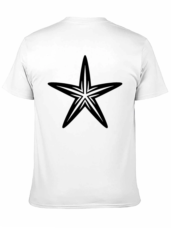 Bold Star Design Black T-Shirt