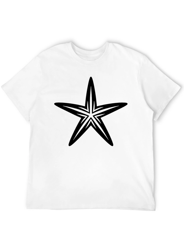 Bold Star Design Black T-Shirt