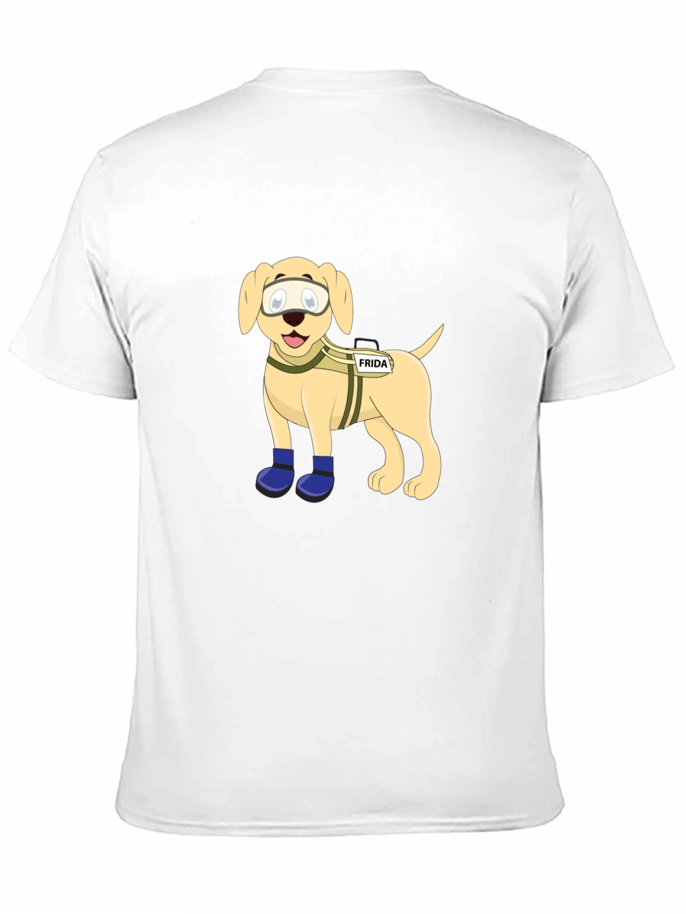 Dog Cartoon T-Shirt - Frida Rescue Dog Design