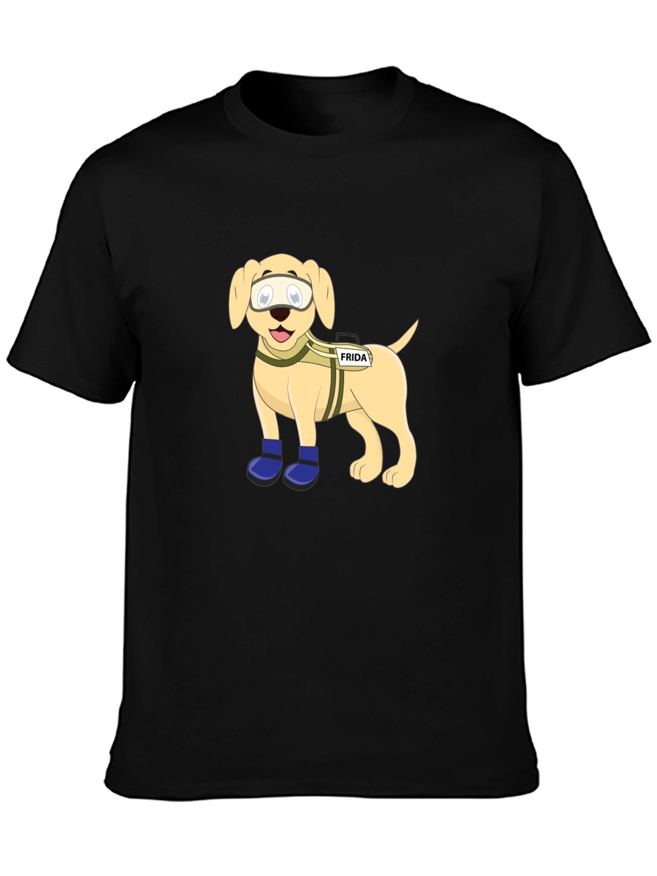 Dog Cartoon T-Shirt - Frida Rescue Dog Design