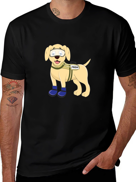 Dog Cartoon T-Shirt - Frida Rescue Dog Design