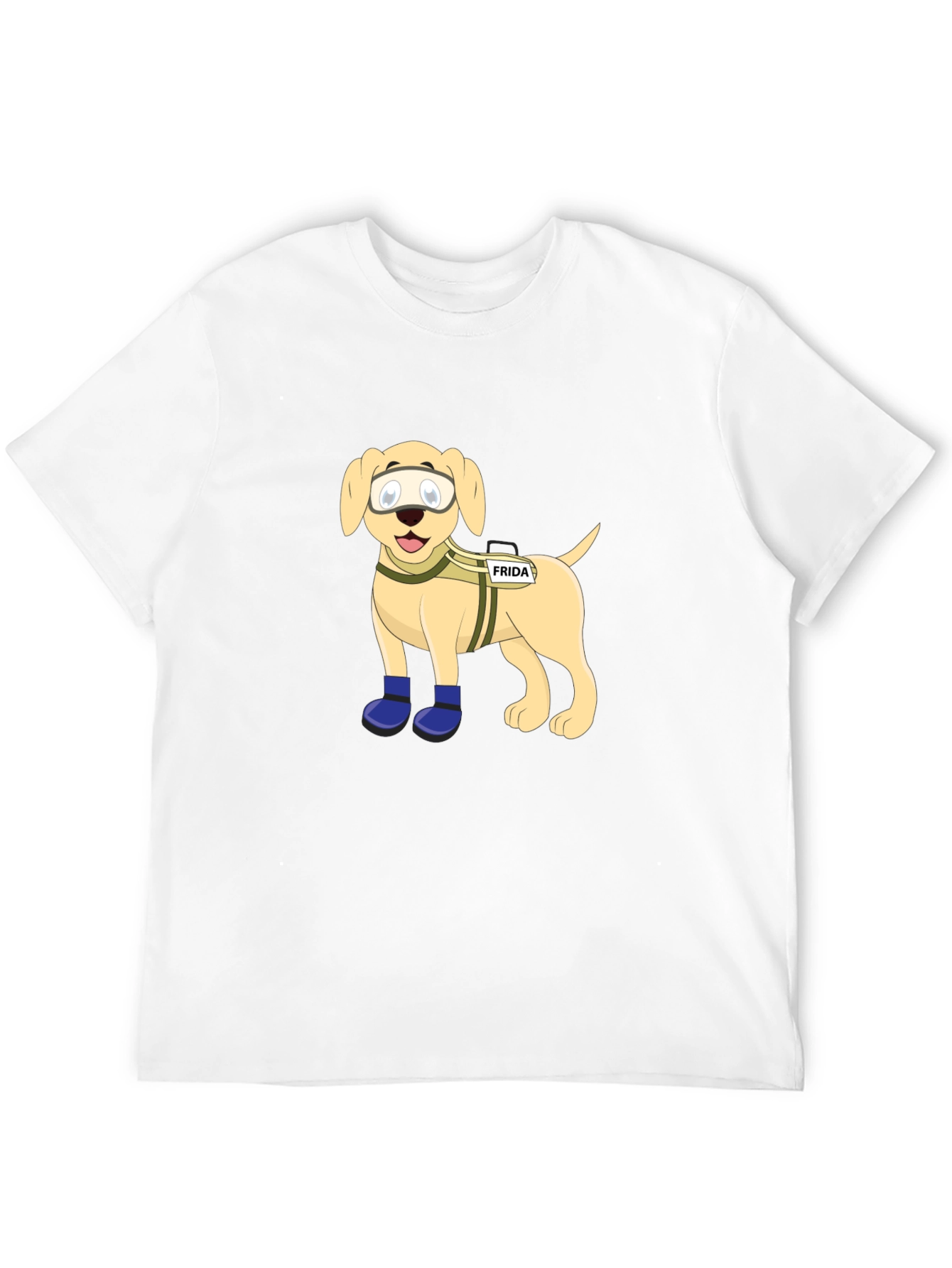 Dog Cartoon T-Shirt - Frida Rescue Dog Design