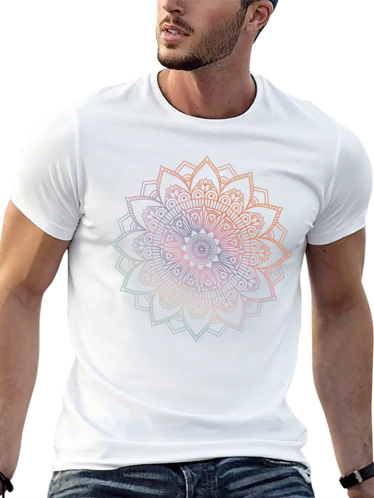 Mandala Graphic Print Mens T-Shirt