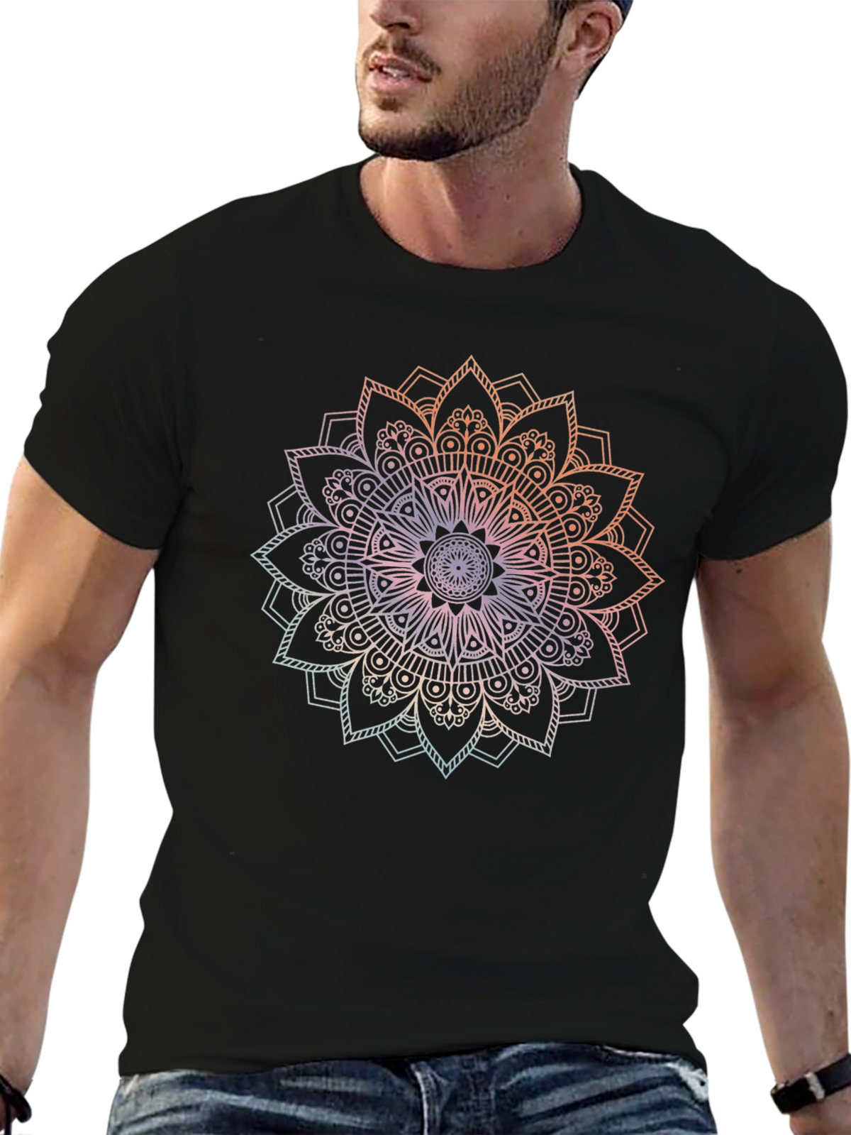 Mandala Graphic Print Mens T-Shirt
