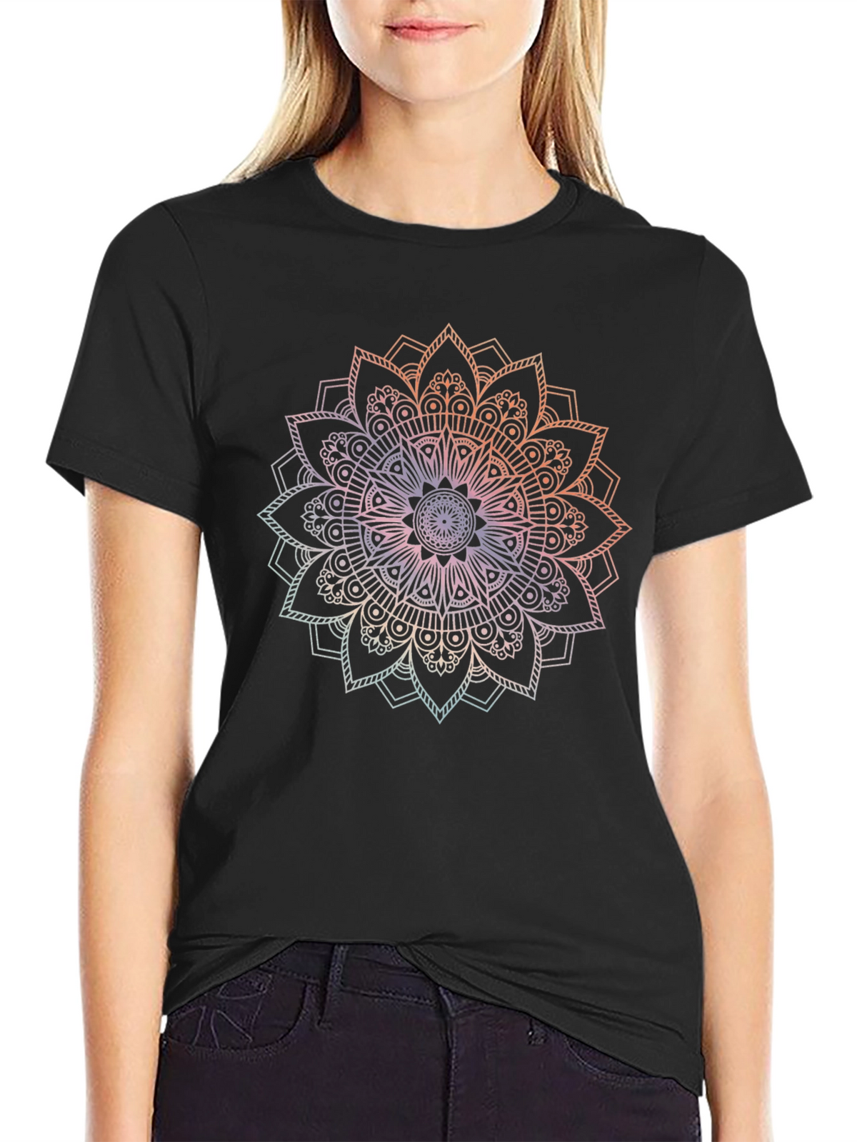 Mandala Graphic Print Mens T-Shirt