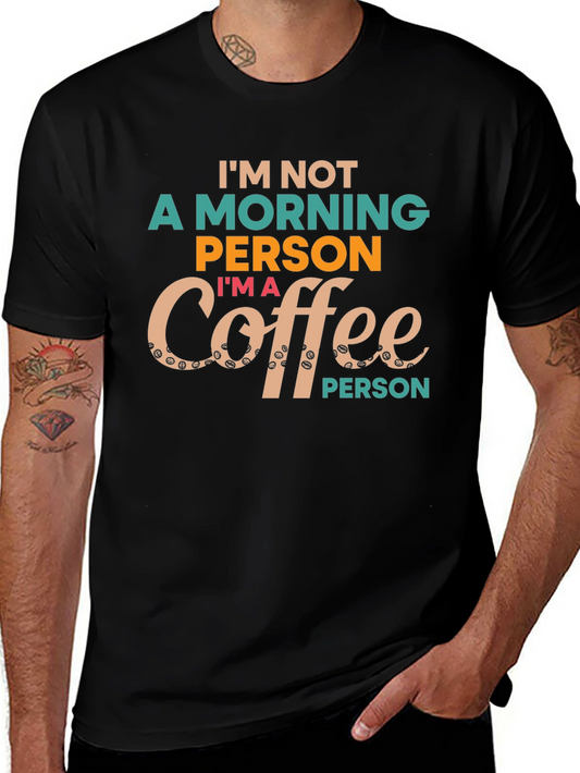 Coffee Person Graphic Tee - Unisex Black T-Shirt