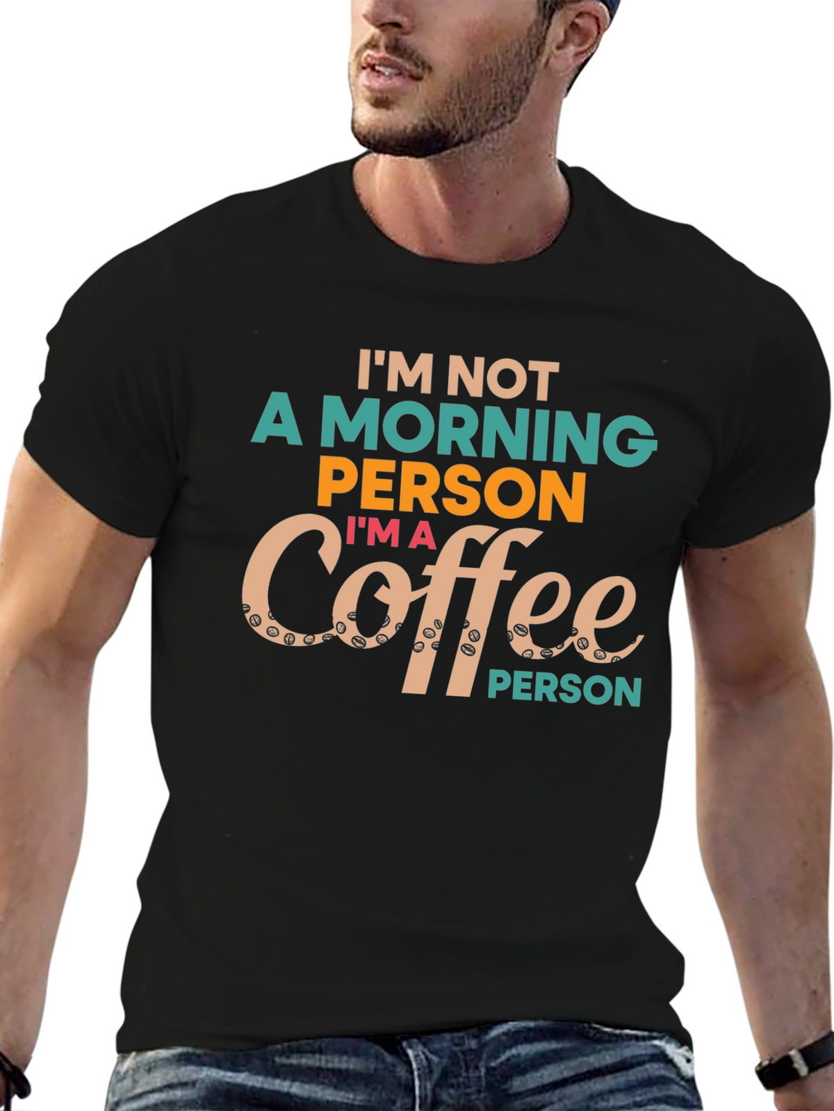 Coffee Person Graphic Tee - Unisex Black T-Shirt